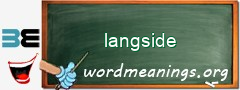 WordMeaning blackboard for langside